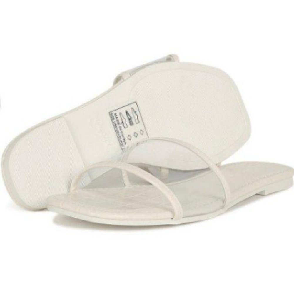 !! RESTOCKED !! Clear Strap Slide in White Croc - Picture 7 of 7